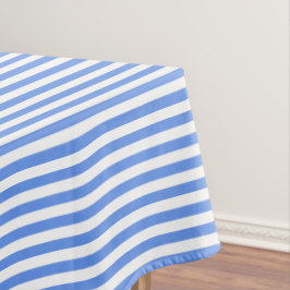 Toalha De Mesa Listras de Azul e Branco de Centáurea