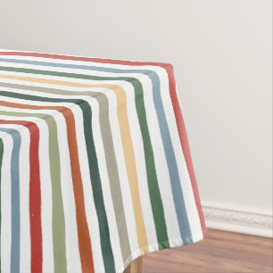 Toalha De Mesa Listras desenhadas à mão em cores inspiradas na ar