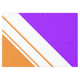 Toalha De Mesa Listras Diagonais Brancas de Corrida Laranja Roxo 