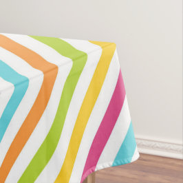 Toalha De Mesa Listras diagonais em cores vibrantes
