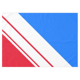 Toalha De Mesa Listras Inclinadas Esportivas Vermelho Azul Branco