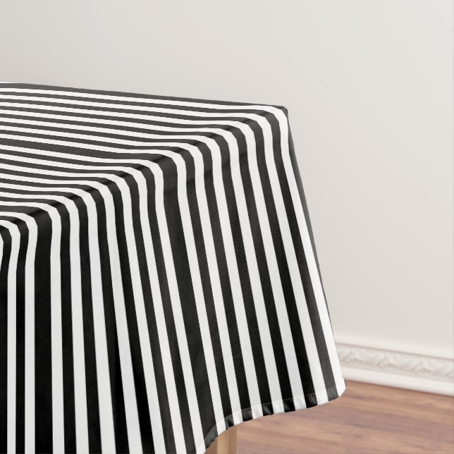 Toalha de mesa listras preto e branco (Posição Original)