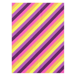 Toalha De Mesa Listras Retro Roxas Cor-de-Rosa Pequenas Tabletes
