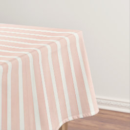 Toalha De Mesa Listras Rosa Suave