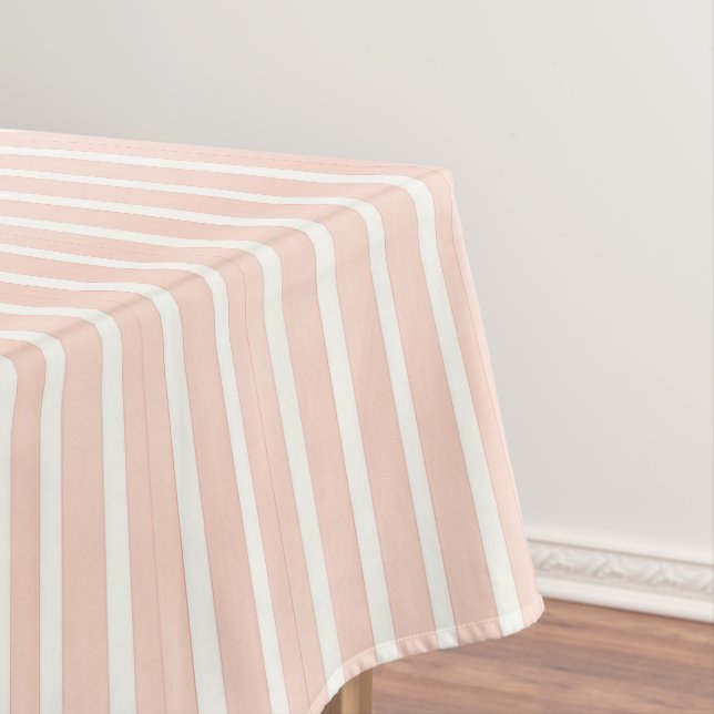Toalha De Mesa Listras Rosa Suave (Posição Original)