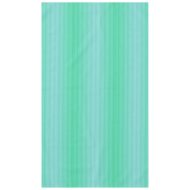 Toalha De Mesa Listras Verticais Aquamarine Verde e Azul Turquesa (Frente)