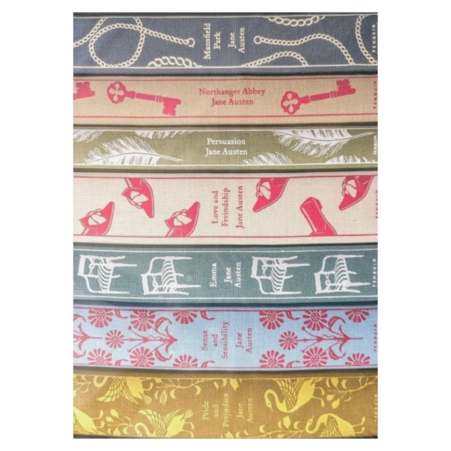 Toalha De Mesa Livros de Jane Austen (Frente)