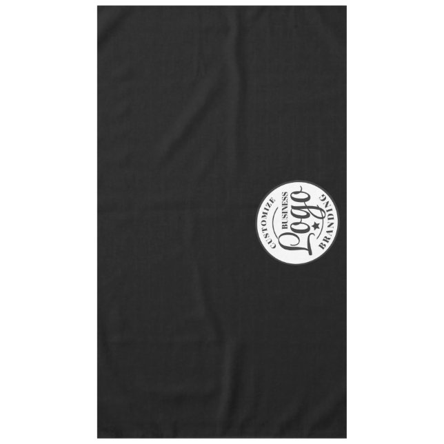 Toalha De Mesa Logotipo comercial personalizado preto (Frente)