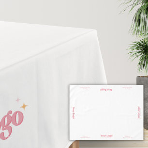 Toalha De Mesa Logotipo da marca Exibição de evento de mídia soci