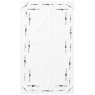 Toalha De Mesa Logotipo da marca personalizada Black and White
