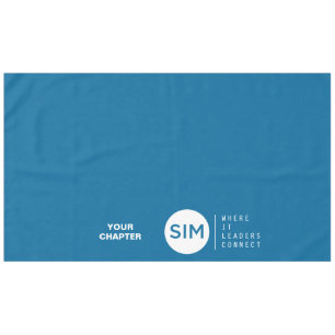 Toalha De Mesa Logotipo SIM e slogan no Teal