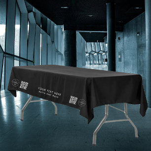 Toalha De Mesa Loja Pop Up Código QR do Logotipo da Empresa Feira