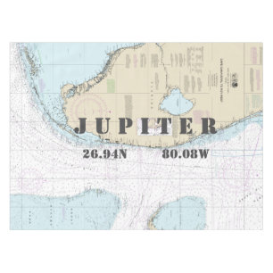 Toalha De Mesa Longitude Náutica Latitude Júpiter FL