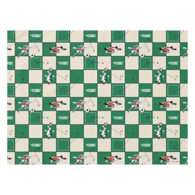 Toalha De Mesa LOONEY TUNES™ Soccer Grid Pattern (Frente (Horizontal))