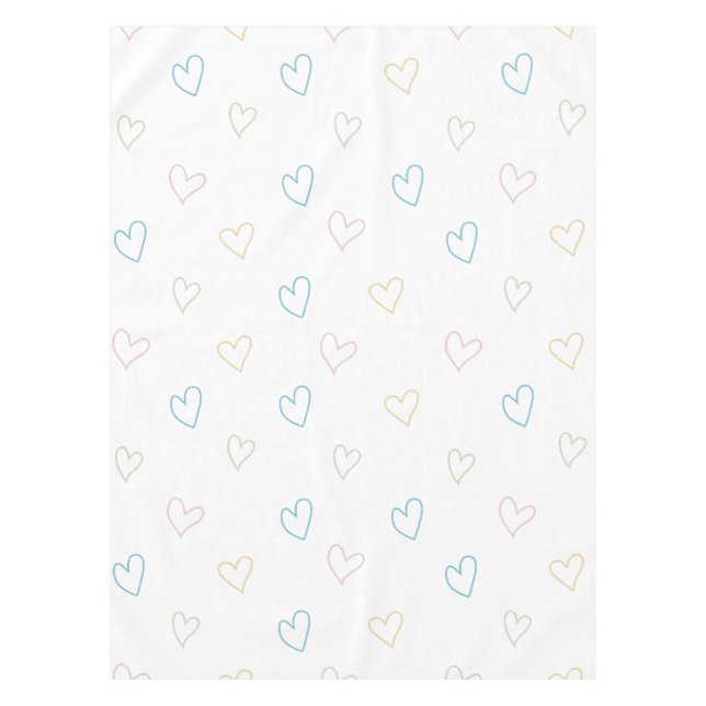 Toalha De Mesa Lovely hearts pattern - Shower Curtain - Large (Frente)