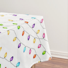 Toalha De Mesa Luzes Coloridas e Brilhantes de Natal