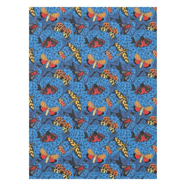 Toalha De Mesa Luzes sobre hidrangea azul (Frente)