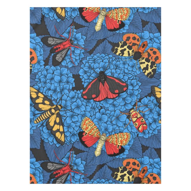 Toalha De Mesa Luzes sobre hidrangea azul (Frente)