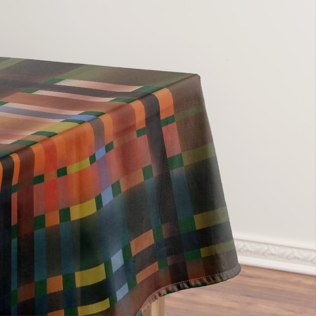 Toalha De Mesa Madras Modernista de Meados do Século (Posição Original)