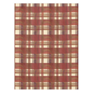 Toalha De Mesa Madras Xadrez Cair Vermelho