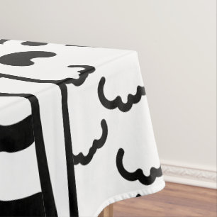 Toalha De Mesa Mãe De Gato Preto E Branco Para Pentes De Gato