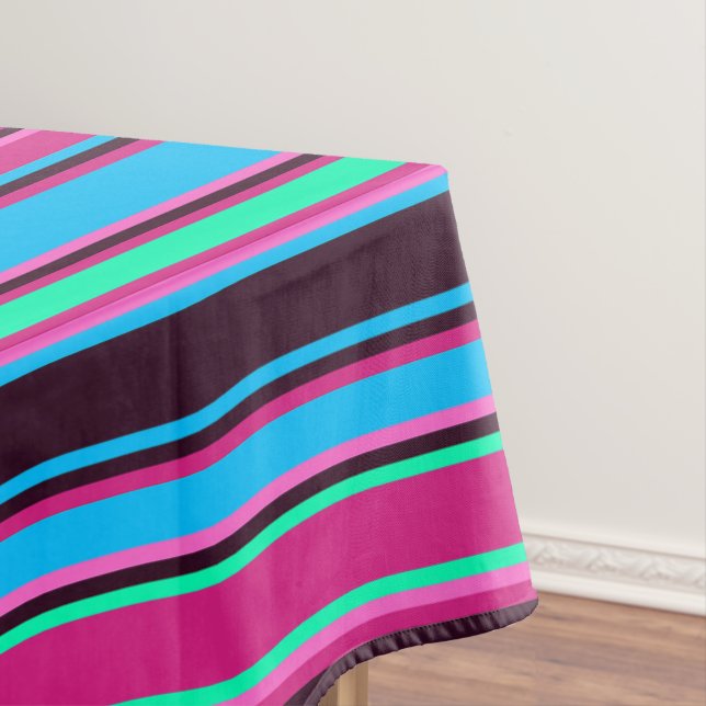 Toalha De Mesa Magenta, Aqua e Tablecloth Azul (Posição Original)