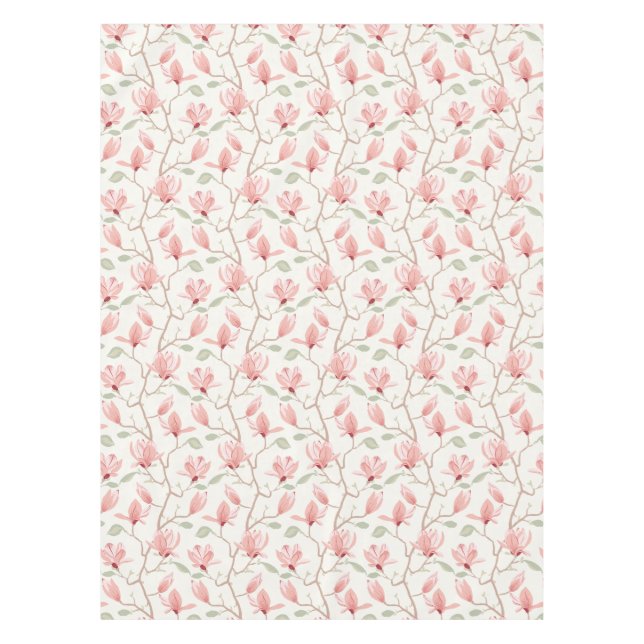 Toalha De Mesa Magnólia Drift Rosa Suave (Frente)