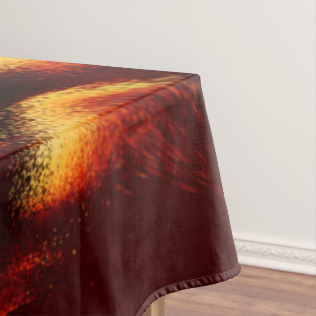 Toalha De Mesa Manchas amarelas e vermelhas parecem turvas com de (Posição Original)