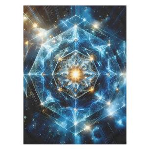 Toalha De Mesa Mandala Estrela Universo Geometria Cósmica Abstrat