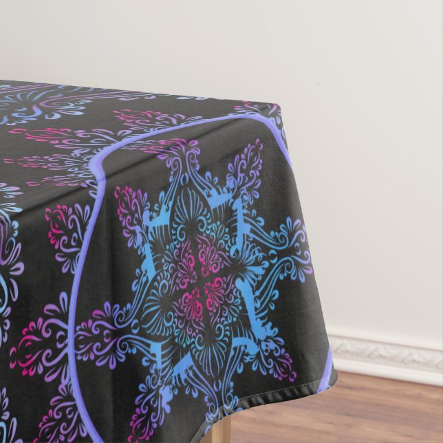 Toalha De Mesa Mandala Night Flower (Posição Original)