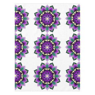 Toalha De Mesa Mandala Padrão 02 em Tablecloth roxa