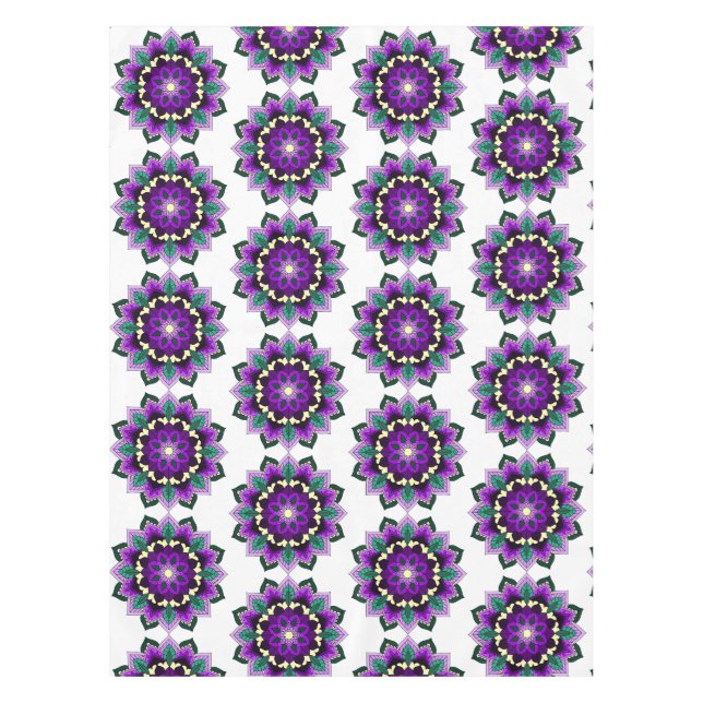 Toalha De Mesa Mandala Pattern 02 in purple (Frente)