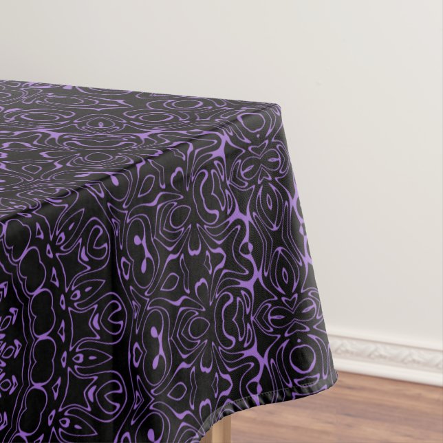 Toalha De Mesa Mandalá Roxo de Ámbar com Simetria Intrincada (Posição Original)