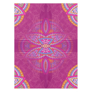 Toalha De Mesa Mandalas em padrões de repetição Rosa Mistos