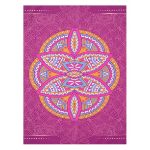 Toalha De Mesa Mandalas em padrões de repetição Rosa Mistos