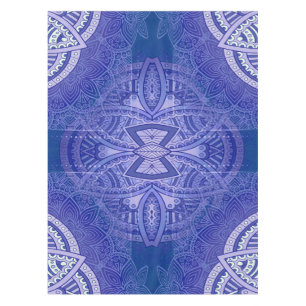 Toalha De Mesa Mandalas em padrões mistos azuis neerlandeses