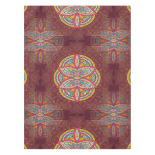 Toalha De Mesa Mandalas em padrões mistos de Maroon