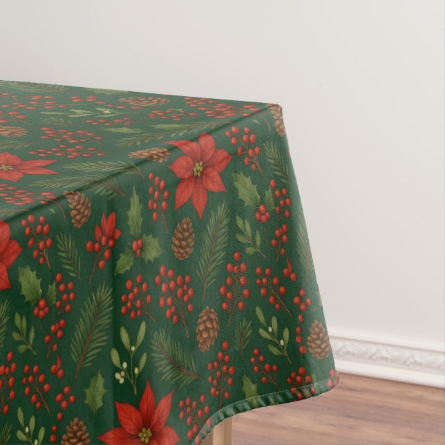 Toalha De Mesa Mantel Navideño Poinsettia (Posição Original)