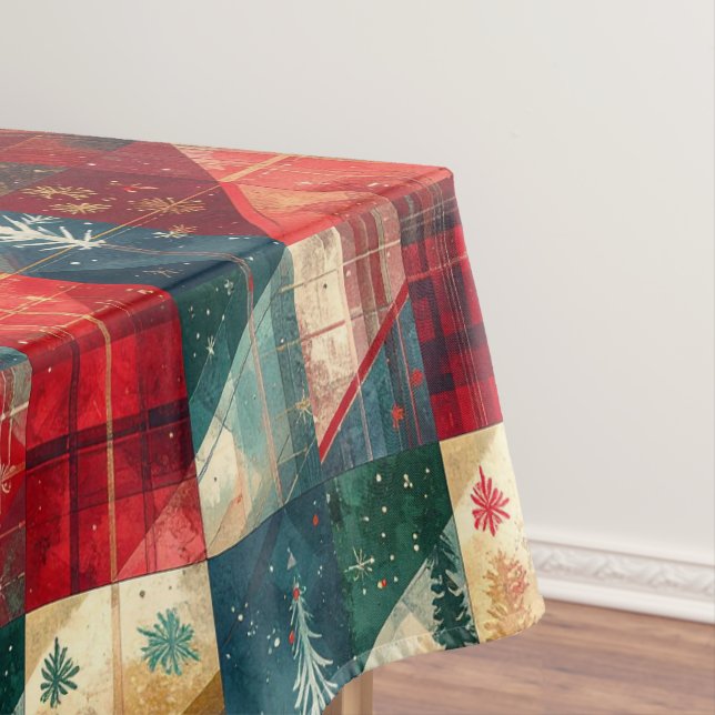 Toalha De Mesa Mantel Navideño Tartán (Posição Original)