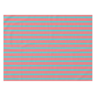 Toalha De Mesa Mantel para Mesa Coral con líneas Turquesa