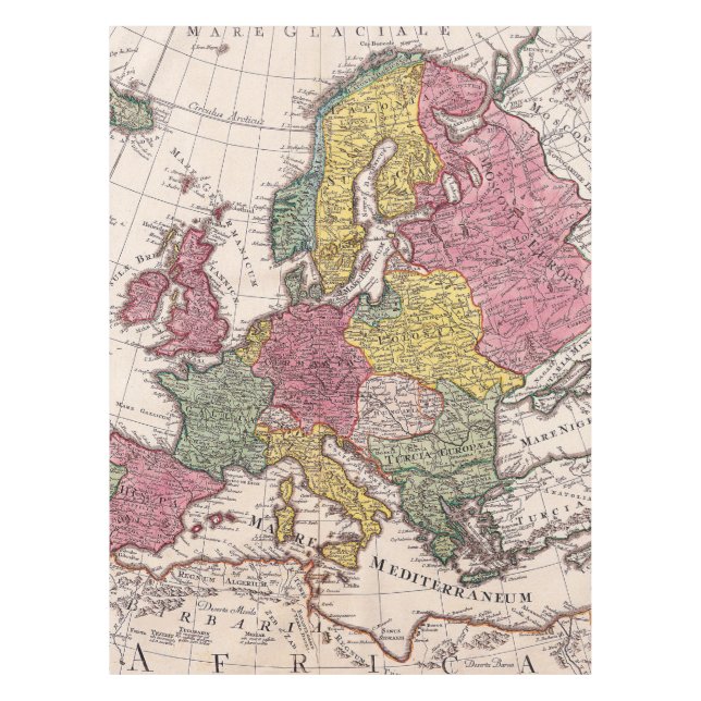 Toalha De Mesa Mapa antigo antigo inspirado (9) (Frente)