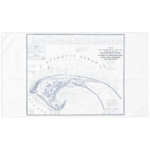 Toalha De Mesa Mapa da província de Vintage Cape Cod