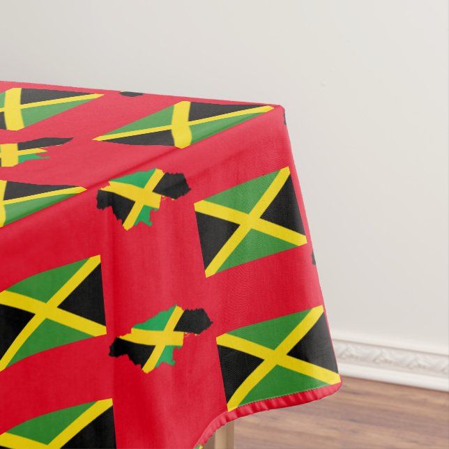 Toalha De Mesa MAPA na moda Red JAMAICAN | Jamaica Flag (Posição Original)