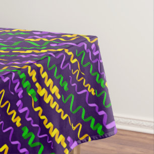 Toalha De Mesa Mardi Gras Green Ouro Roxos