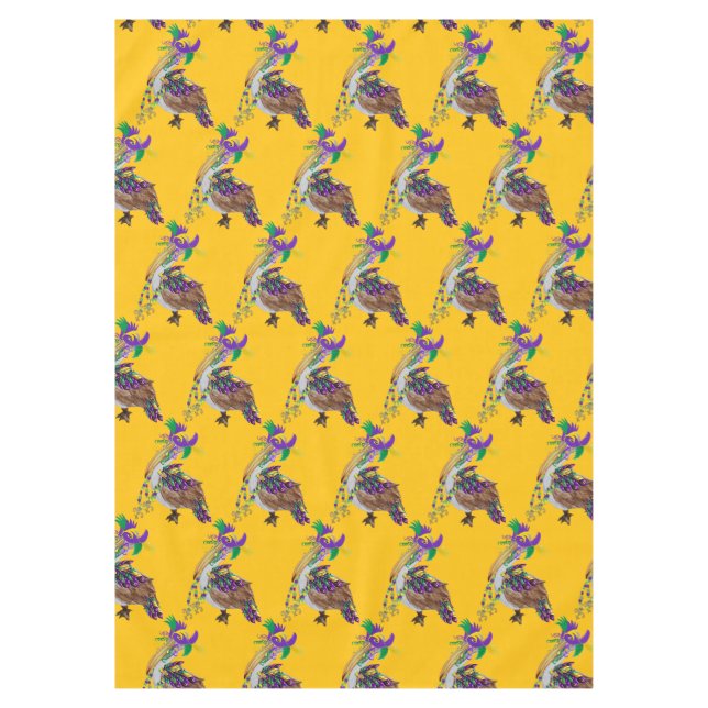 Toalha De Mesa Mardi Gras Pelican Holiday party (Frente)