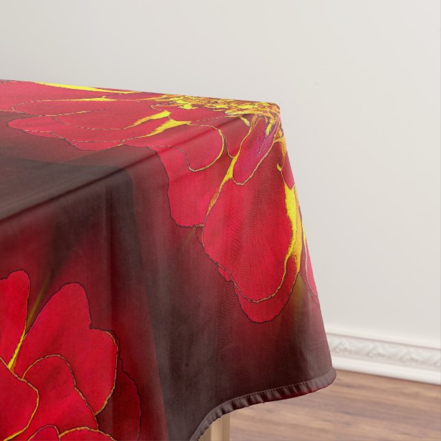 Toalha De Mesa marigold vermelho vivo (Posição Original)
