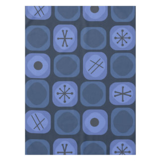 Toalha De Mesa marinho Azul de Cubos Suaves de Arte Mod 1950