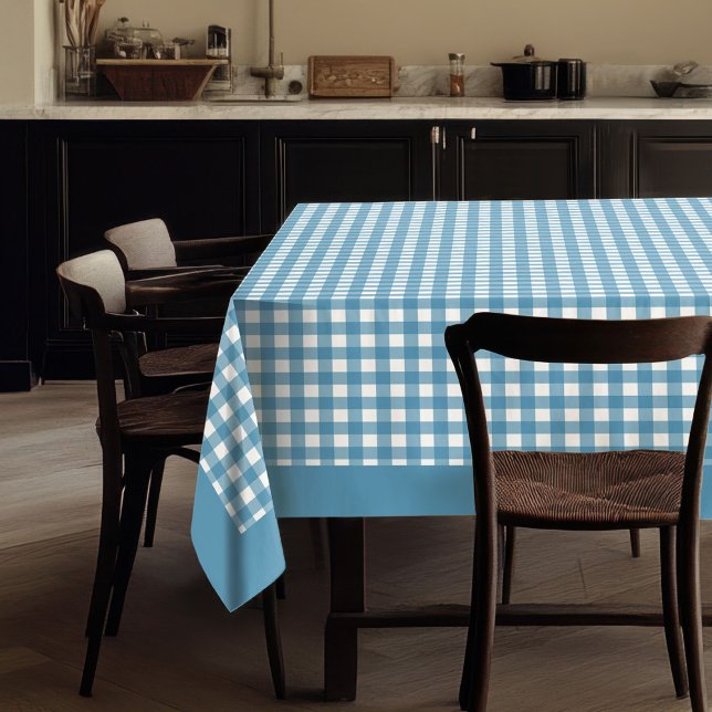 Toalha De Mesa Marinho Azul Xadrez Tablecloth Decor Clássico de J (Rustic Blue Plaid Tablecloth for Everyday Use)