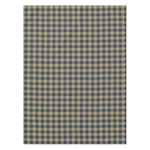 Toalha De Mesa Marinho Blue Beige Buffalo Xadrez Russo Festivo