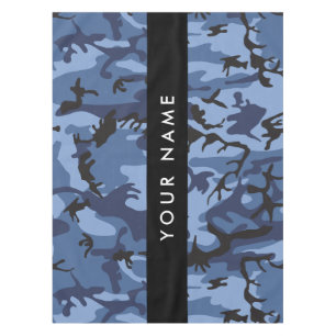 Toalha De Mesa Marinho Camuflagem Azul Seu nome Personaliza